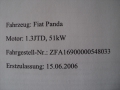obrázek vozu FIAT PANDA  1.3JTD 51kW