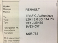 obrázek vozu RENAULT TRAFIC 01- 2.0dCi 84kW